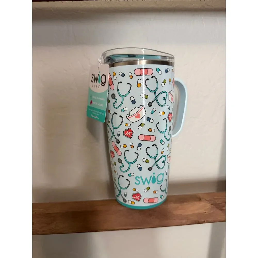 Swig-Scrub Life -Nurse Travel Mug 22oz-NWT - Picture 7 of 7